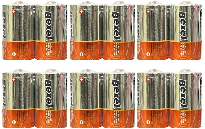 벡셀 알카라인 건전지, D형, 1개, 12개입