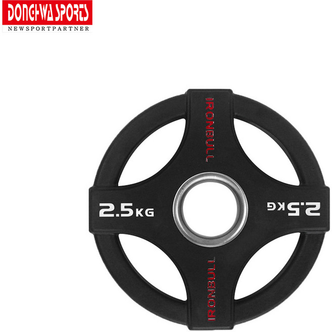 [동화스포츠 공식 제품] 아이언불 중량 원판 4홀 블랙 2.5kg ~ 20kg (낱개 판매), 1개