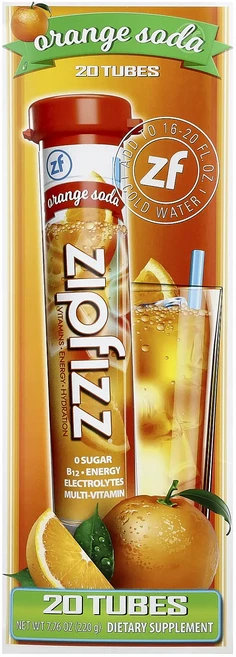 효과가 좋은 Zipfizz 에너지 드링크 믹스 오렌지 소다 튜브 20개 개당 11g(0.39oz) 최저가격, Zipfizz에너지드링크믹스오렌지소다튜브20개개당11g - 쿠팡