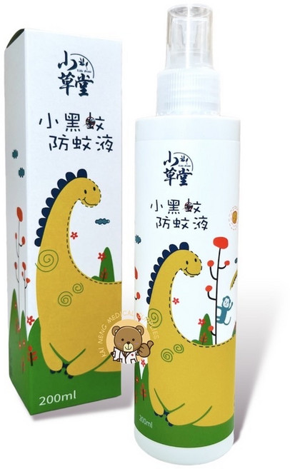 小草堂 小黑蚊防蚊液 小恐龍防蚊液 200ml 台灣製造, 1個