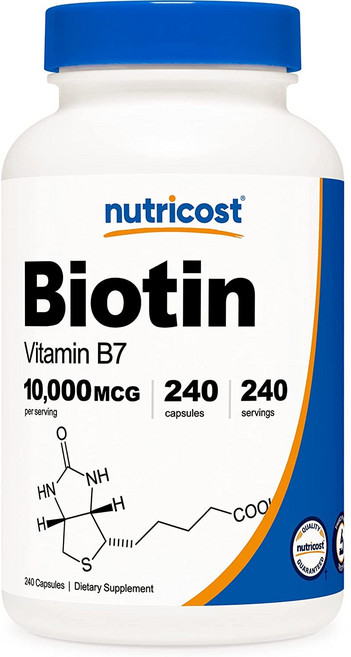 nutricost 維他命B7膠囊 10000mcg, 240顆, 1罐