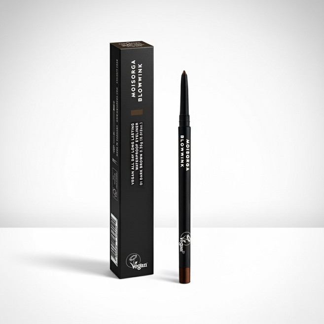 모이스올가 블로우윙크 올데이 롱래스팅 워터프루프 아이라이너 0.35g 비건화장품 02오로라 블랙, 01 다크브라운, 1개