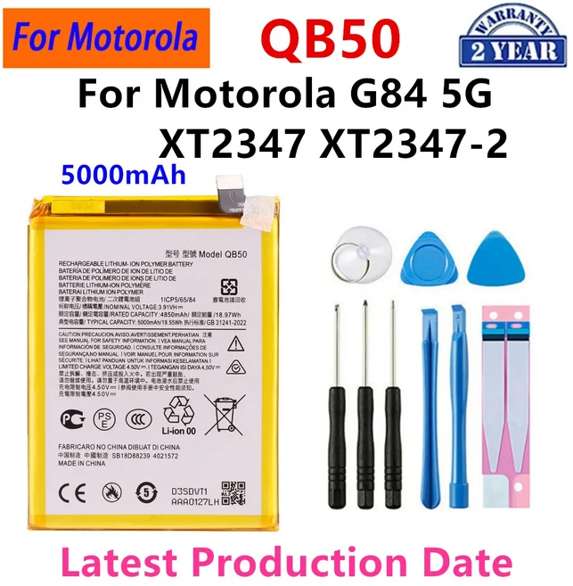 모토로라 모토 G24 G54 G7 파워 배터리 G50 G23 G22 G52 G60S G20 G42 G34 G84 G62 5G S30 프로 G30 P30 노, 10 For Moto G84 5G