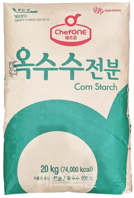 대상 쉐프원 옥수수전분, 1개, 20kg