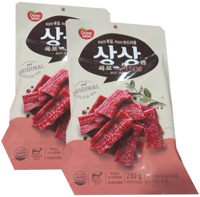 동원 상상육포 오리지널, 230g, 2개