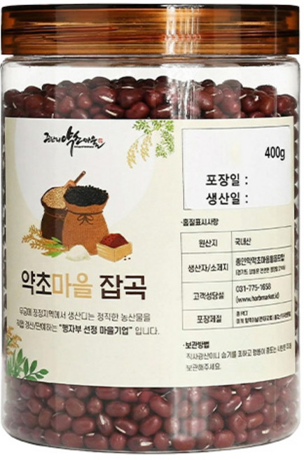 2025년산 국산 프리미엄 담로팥 400g 햇팥 붉은팥 곡물팥 팥죽, 1개