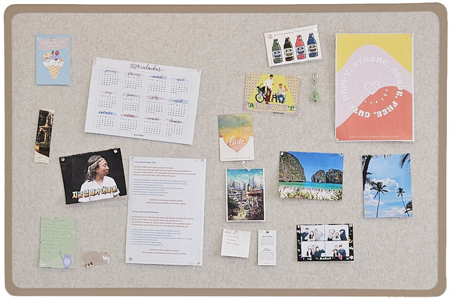 키인더스 펠트보드 부착식 대형 게시판 알림판 3종 사무실 학교 어린이집 접착식 인테리어 방꾸미기, 1개