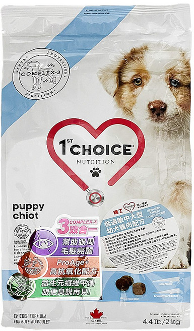 1st Choice 瑪丁第一優鮮 中大型幼犬飼料, 雞肉 + 燕麥 + 水解雞肝, 2kg, 1袋