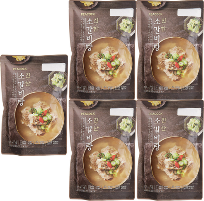 피코크 진한 소갈비탕 500g 5개