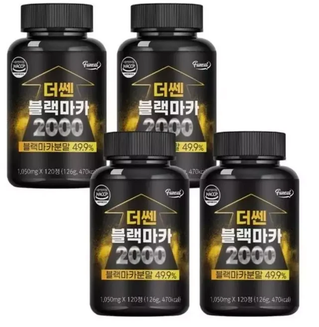 하프클럽/기타퍼니트 더쎈 블랙마카 2000 120정 x 4통, 1개