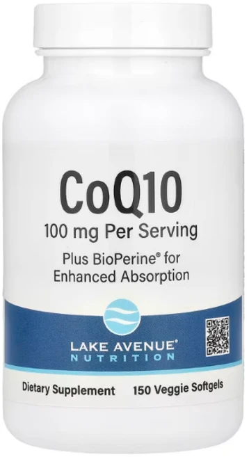 레이크 에비뉴 뉴트리션 코큐텐 위드 바이오페린 100 mg 소프트젤 150정, 1개 - 쿠팡