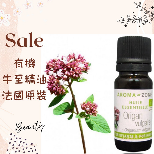AROMA ZONE 牛至精油 奧勒岡 野馬鬱蘭 法國原裝 10ml Ecocert認證, 1個, 效期2028/10