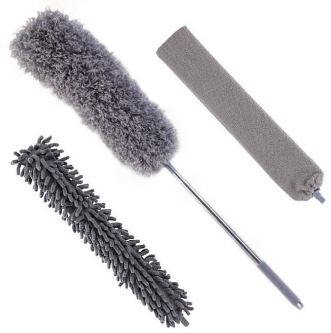 다용도 2.5M 길이조절 먼지털이 4종, 1세트