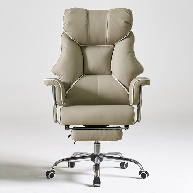 매버릭 침대형 리클라이너 중역 컴퓨터 사무용 사무실 의자, 베이지(BEIGE)