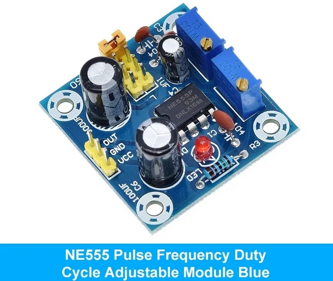 1/3PCS NE555 펄스 주파수 듀티 사이클 조정 가능한 모듈 사각파 5V-12V 신호 발생기 아두이노 스마트카용, 02 1PCS, 03 NE555-Square-Blue