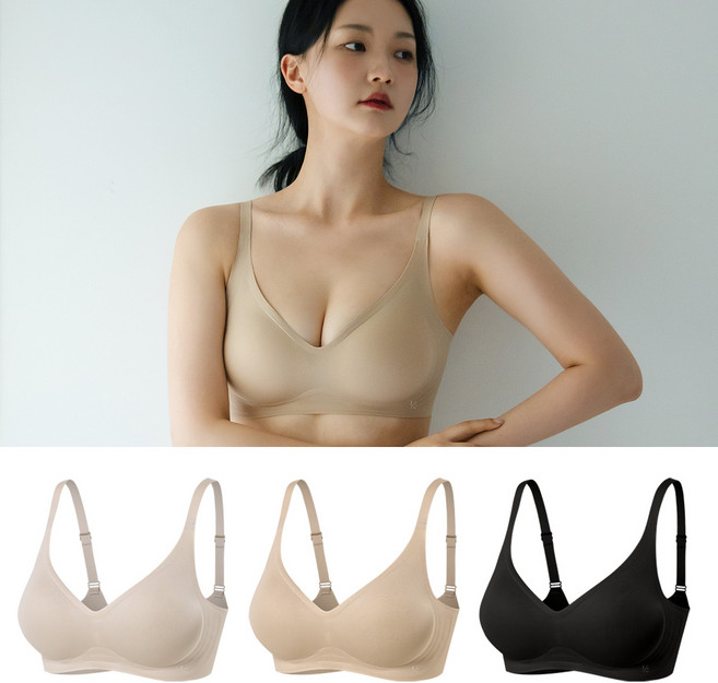 이너쿠키 인생브라 모아주는 볼륨업 물방울 심리스 착감브라 뽕브라 (WSB5003)