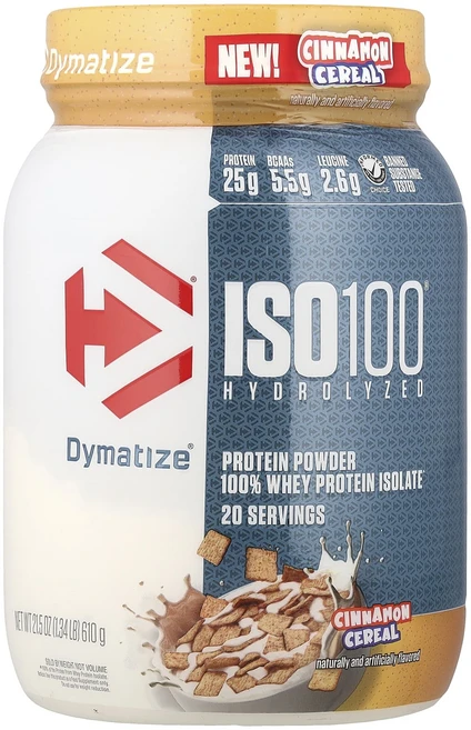 매우편하고 Dymatize ISO100® 가수분해 100% 분리유청단백질 시나몬 시리얼 610g(1.34lb) 끝내주게잘나가는상품, DymatizeISO100가수분해100분리유청단백질시나, 1 - 쿠팡
