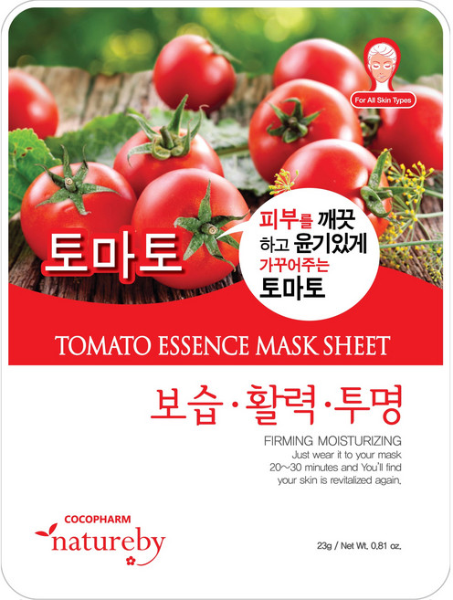 네이처바이 에센스 마스크팩 토마토 23g, 1개입, 50개