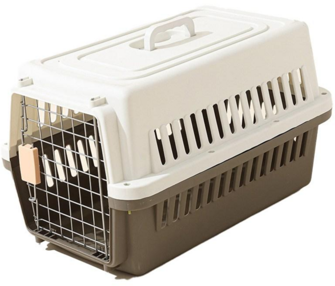 아미토 애완동물 전용 이동장 반려동물 켄넬, 그레이, 1개