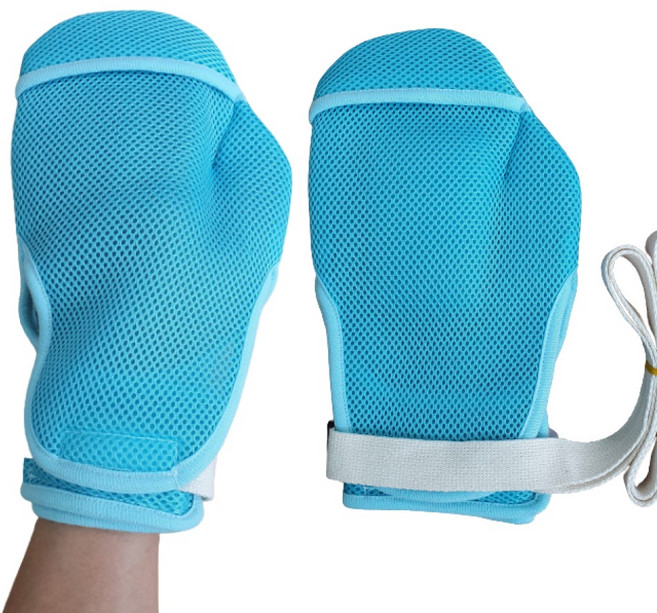 억제대 장갑억제대 고급형 장갑형 치매장갑 손싸개 가려움 자해방지 아토피 긁힘 간지러움 요양병원 노인 환자, 1개