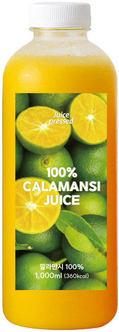 JUICE PRESSED 비가열 프리미엄 HPP 100% 과육이 살아있는 깔라만시 주스, 1개, 1L