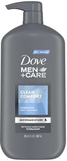 도브 멘 + 케어 클린 컴포트 바디 페이스 워시, 1개, 887ml