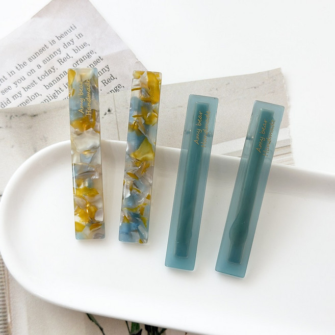 미다미 [4개세트] 에임 사각 플랫 셀룰로오스 포인트 집게핀