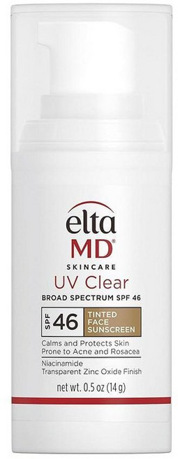 EltaMD UV 클리어 틴티드 페이스 자외선 차단제 SPF 46 48g, 틴트 14.7g(0.5온스), 1개
