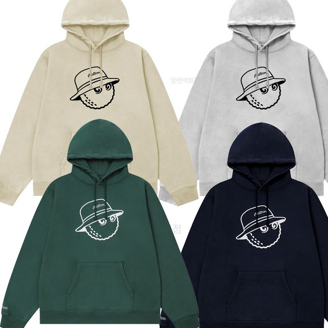 말본골프 남성골프웨어 크루넥 기모안감 후드 골프티셔츠