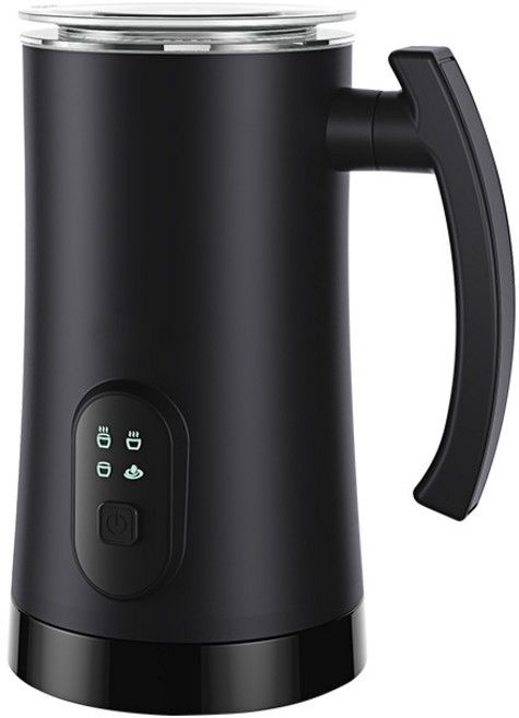 Detao 우유 거품기 자동 우유 거품기 자동 거품메이커 원터치 버튼 우유 거품 우유 데우기 4가지 기능 홈카페 화이트 블랙