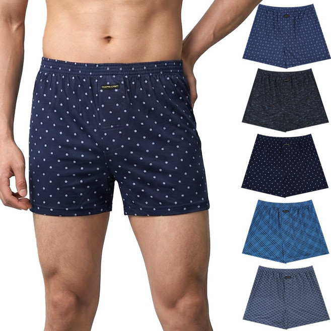 남성 쿨메쉬 인견 스판 사각 트렁크 팬티 5종 세트 시원한 남자 속옷