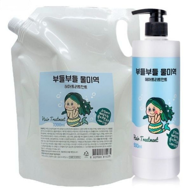 부들부들 물미역 트리트먼트 1000ml 500ml 홈케어 팩, 1개