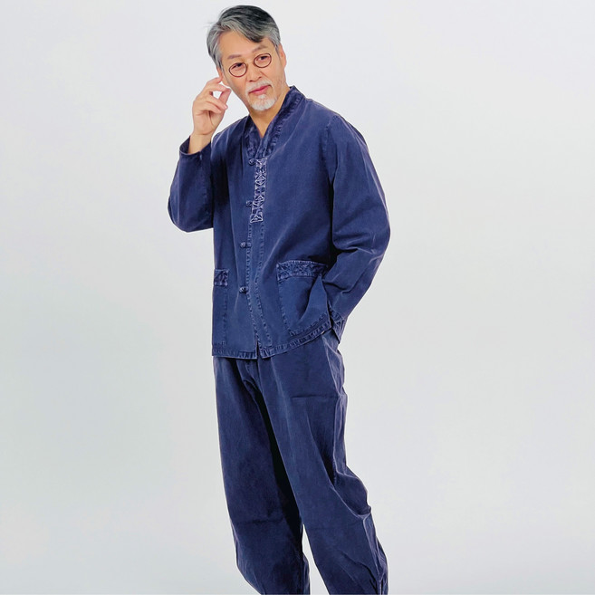 백제봉 생활한복 봄 가을 전통문양 20수 저고리 바지 한벌 세트 남자 여자 개량한복 남성 여성 법복 절복