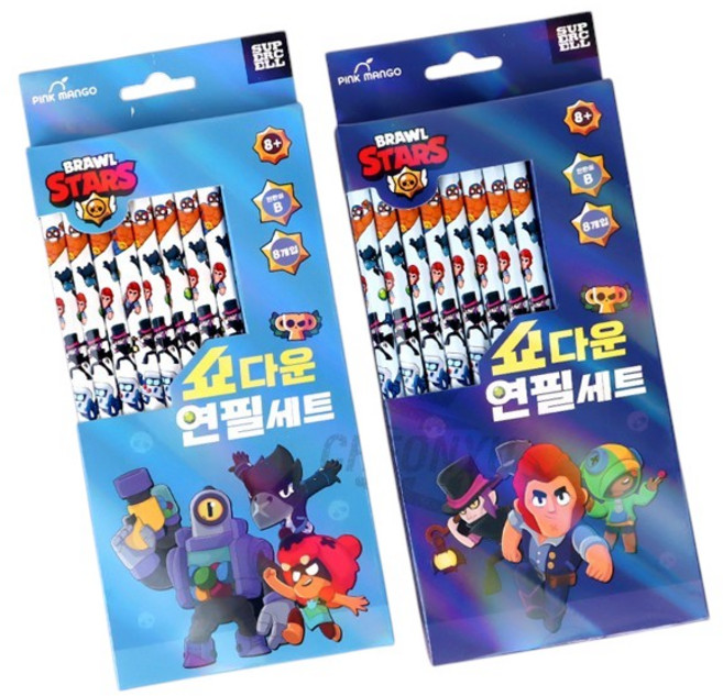 브롤스타즈 초등학생 입학 남아 연필 세트, 2세트, 랜덤발송