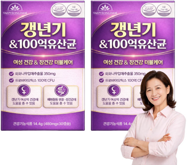 여성건강 메노락토 YT1 갱년기 유산균 / 100억 장건강 생유산균 프로바이오틱스 [사은품세트구성], 2개, 30회분