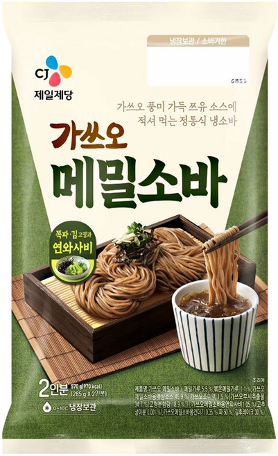 (냉장)[CJ제일제당]가쓰오 메밀소바, 570g, 1개