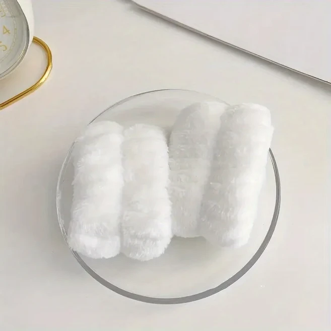 쿠쿠스토어 2PCS 플러시 페이스 워시 손목 스포츠 팔찌 방수 밴드 타이 헤어 스트랩