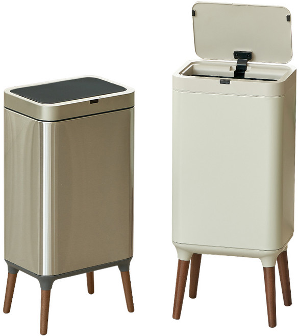 [엣지] 미엘루 센서 휴지통 스마트 자동 주방 기저귀 쓰레기통 20L, 티타늄 실버