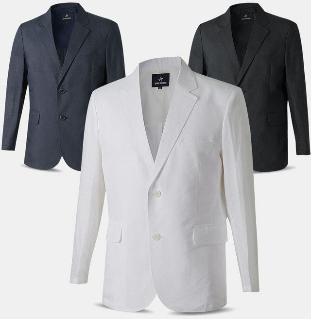 남성 마 100% 린넨 신사 콤비 자켓 ASCO7 여름 중년