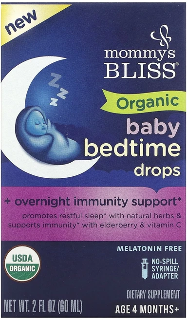 Mommy's Bliss 유기농 아기용 Bedtime Drops 4개월 이상 60ml(2fl oz), Mommy's Bliss 유기농 아기용..., 1개, 60ml - 쿠팡