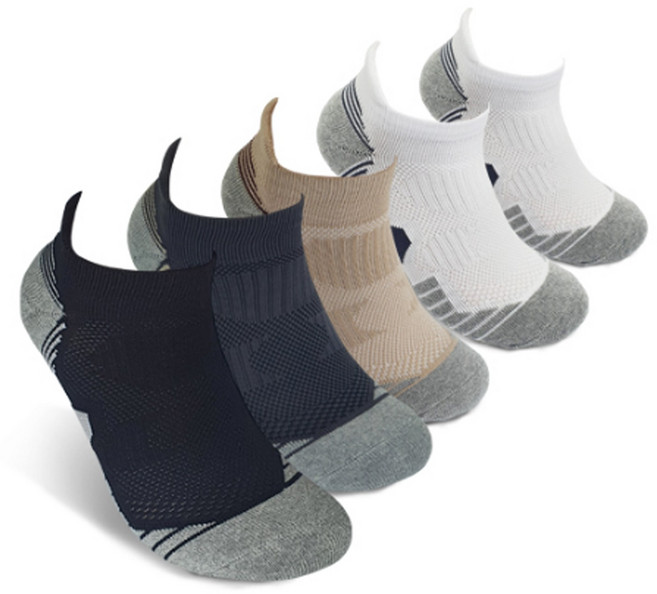 액티브 컴프레션 스니커즈 스포츠양말5P, 혼합(MULTI)