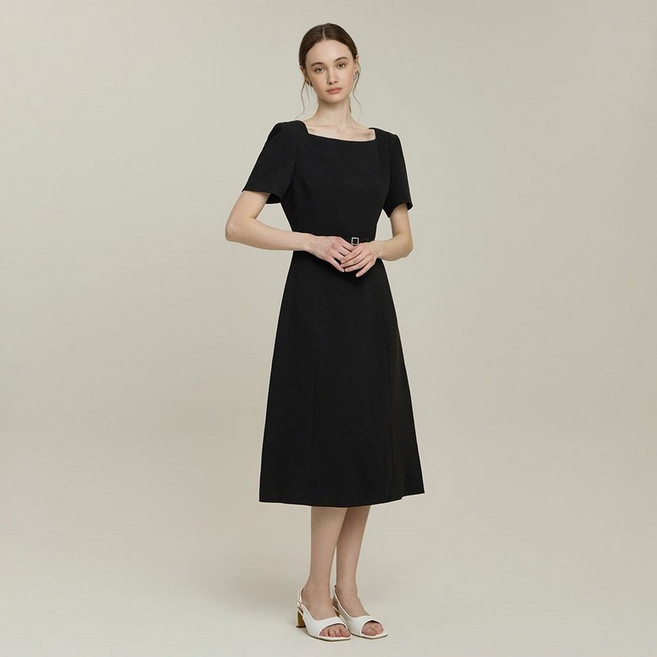 [백화점 정품] 잇미샤 [25 SS] 스퀘어넥 벨티드 원피스 ITP4ZOP930