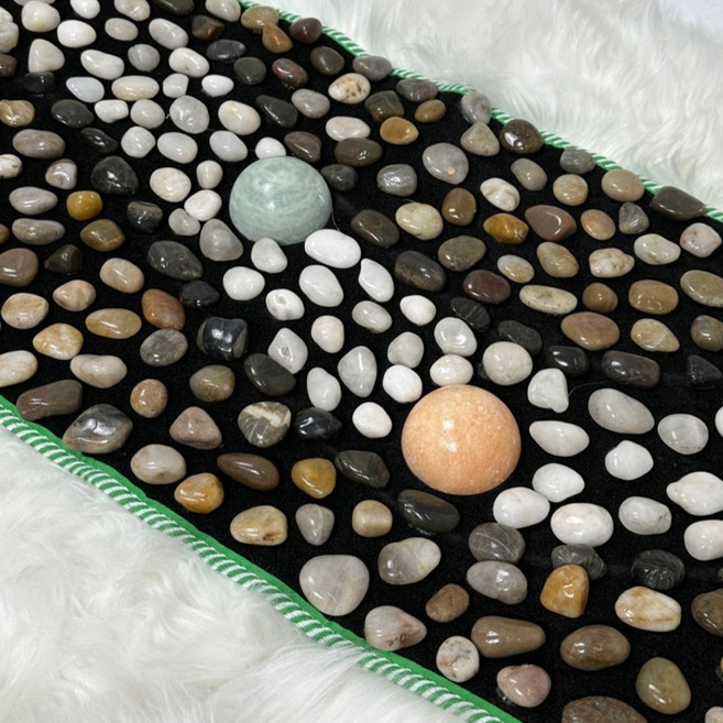 힐스텝 천연자갈 발지압매트 더블볼, 1개, 특대형(40x180) 고밀도