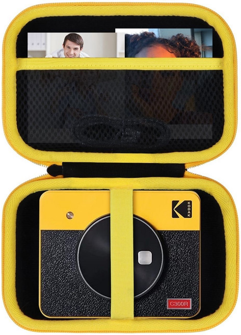 페어리아일랜드 코닥 미니샷3 레트로 EVA 충격방지 케이스, 1개, 옐로우지퍼(C300R)