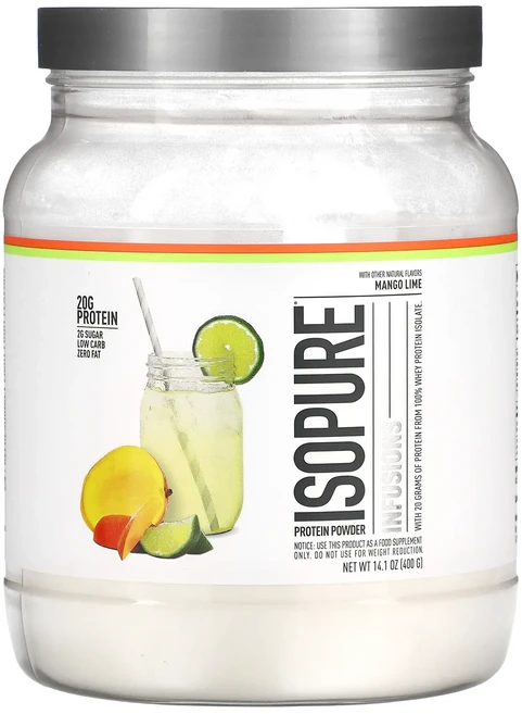 몸관리하세요 겨울입니다 Isopure Infusions 단백질 파우더 망고 라임 400g(14.1oz) 특별관리진행, IsopureInfusions단백질파우더망고라임400g, 400g, 1개 - 쿠팡