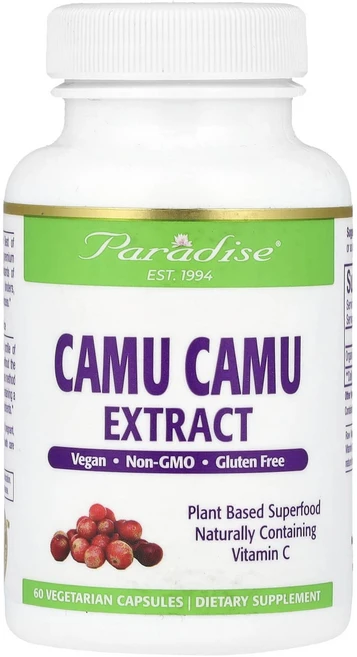 Paradise Herbs 카무카무 추출물 400mg 베지 캡슐 60정, ParadiseHerbs카무카무추출물400mg베지캡슐6, 1개 - 쿠팡