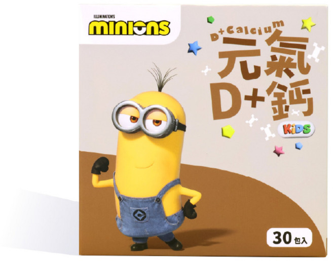 momochan 元氣 D+鈣 兒童補充食品 30包, 1個, 30份