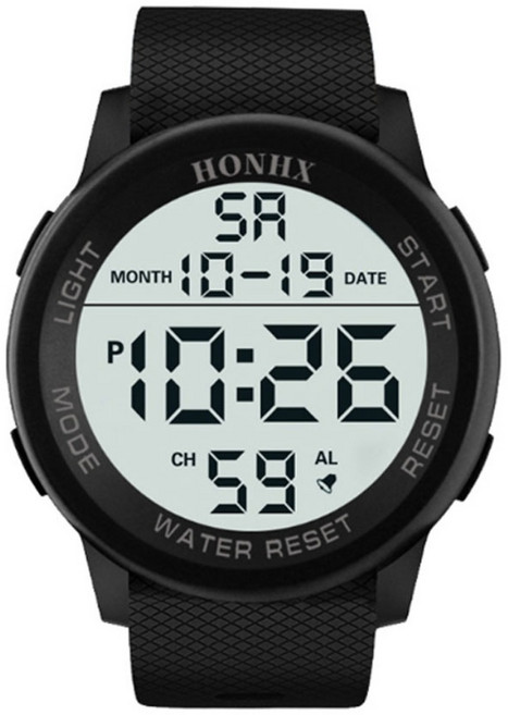 스포츠 레져 LED 알람 방수 부모님 군인 학생 큰 화면 디지털 전자 손목 시계