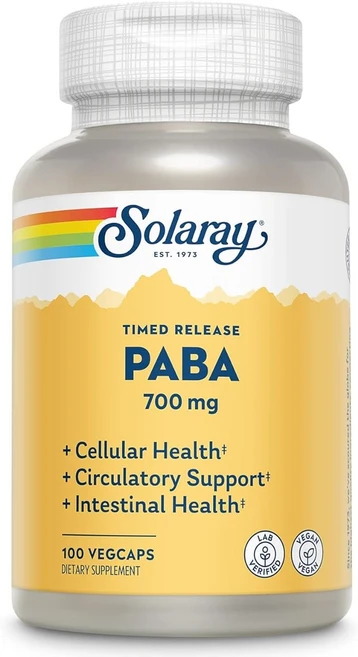 SOLARAY Paba TSTR 비타민 캡슐 700mg 100개, 100정, 1개 - 쿠팡