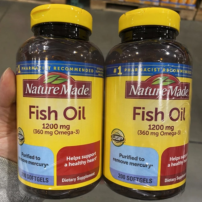 2개세트 네이처 메이드 피쉬오일 오메가3 1200mg 400정 대용량, 2개 - 쿠팡
